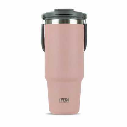 TYESO High-Capacity Travel Tumbler with Folding Handle