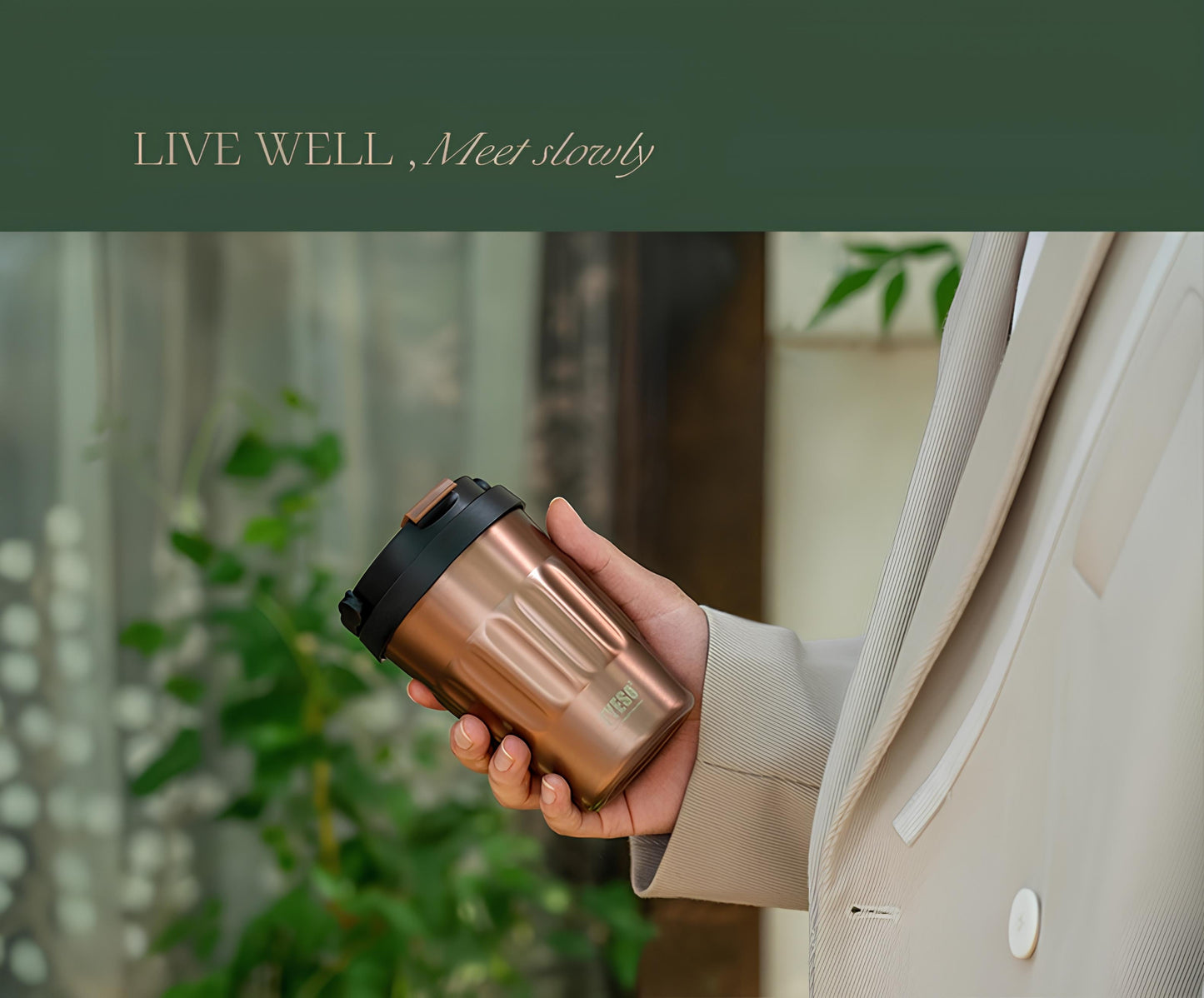 TYESO Premium Insulated Travel Coffee Mug