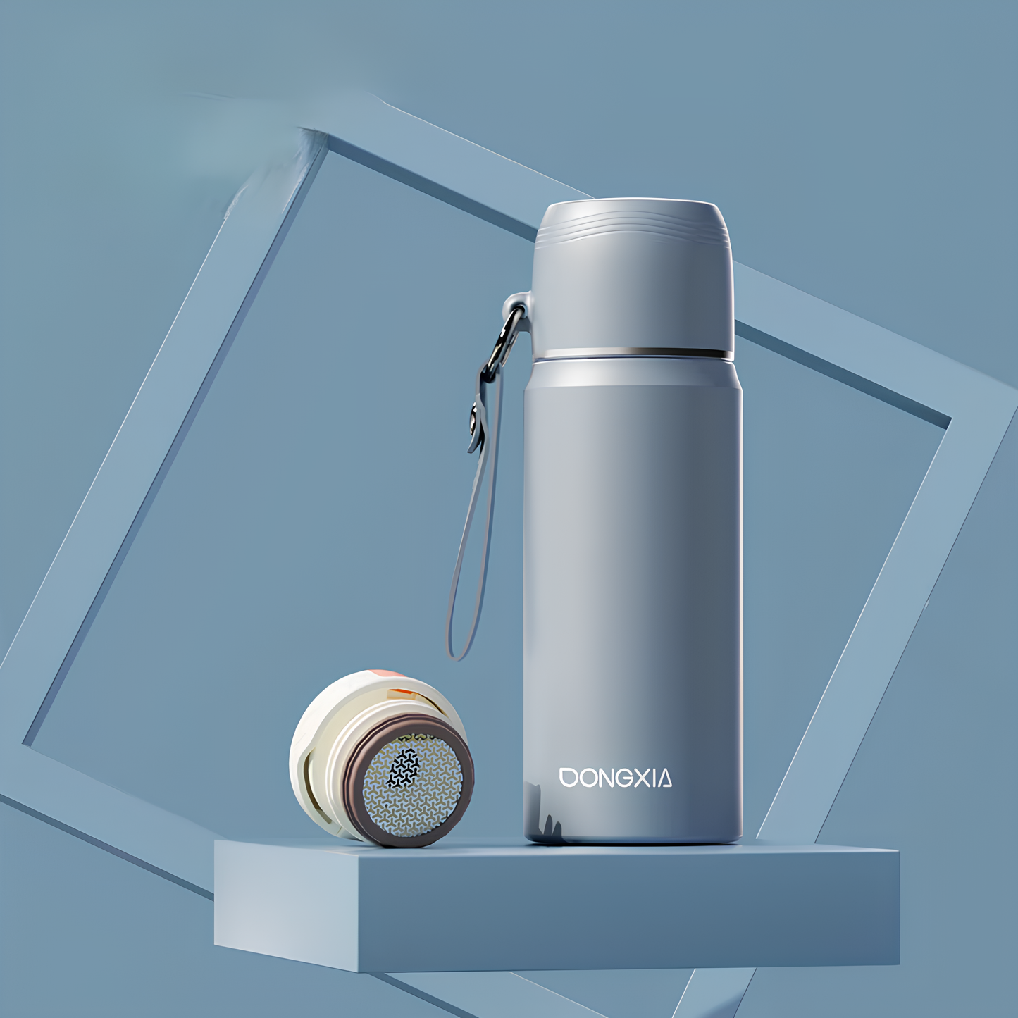 Thermosteel Water Bottle with Cup Lid – 450ml | 24Hr Hot & Cold | Leak-Proof