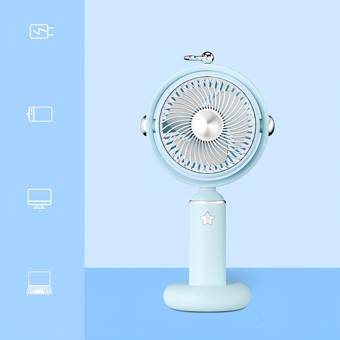USB Rechargeable Mini Handheld Fan – Stylish & Portable | 4 Colors