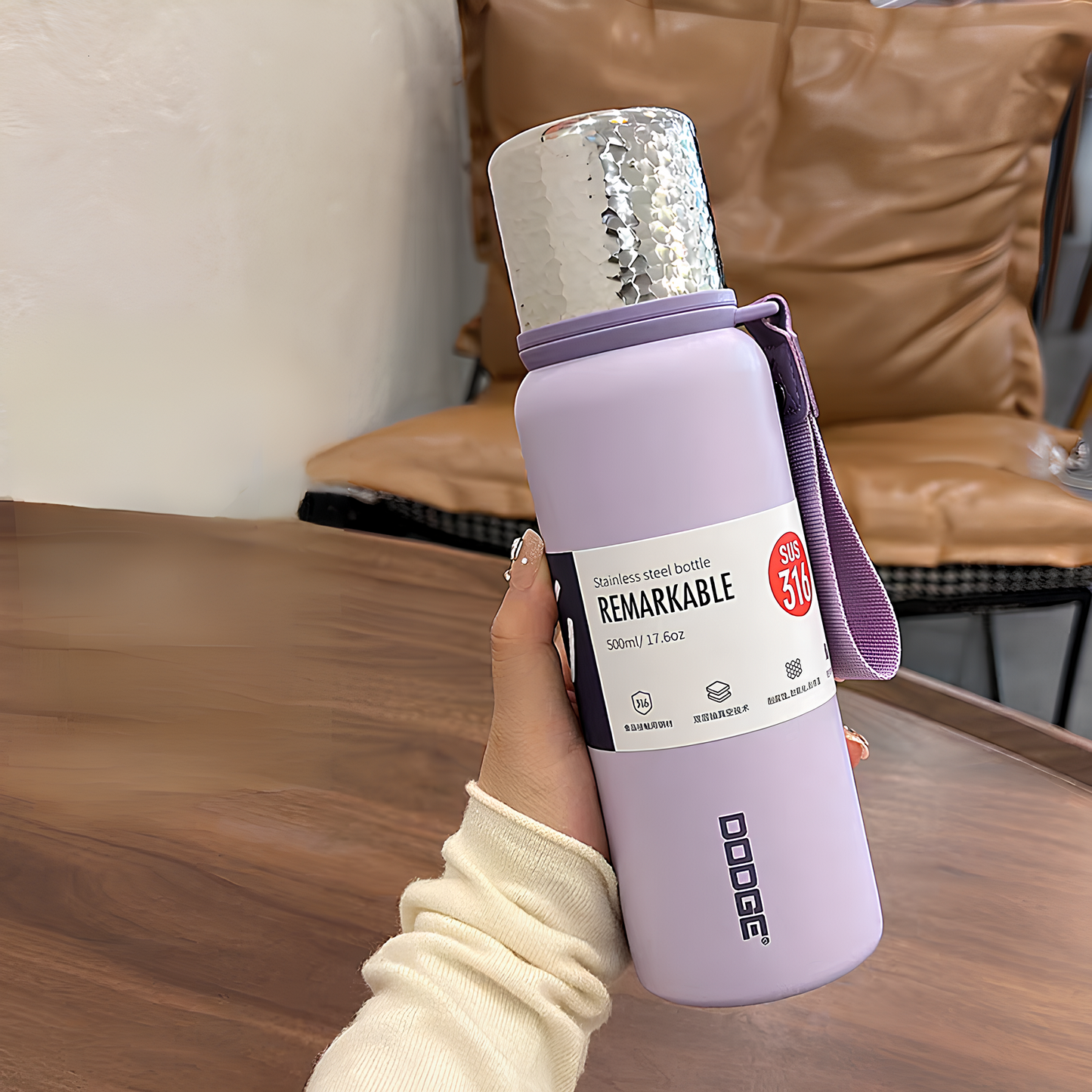 Dodge Thermosteel SS316 Water Bottle – 750ml | 24Hr Hot & Cold
