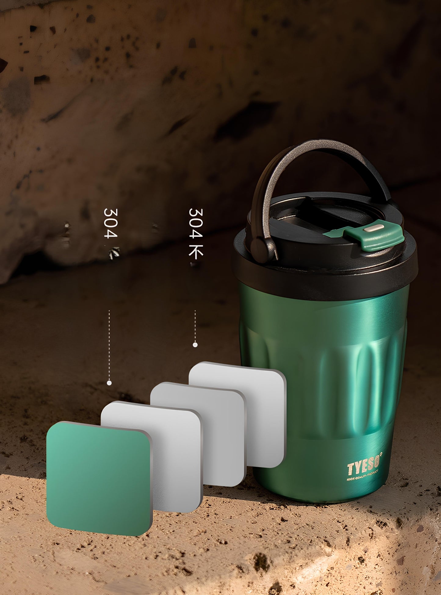 TYESO Premium Insulated Travel Coffee Mug