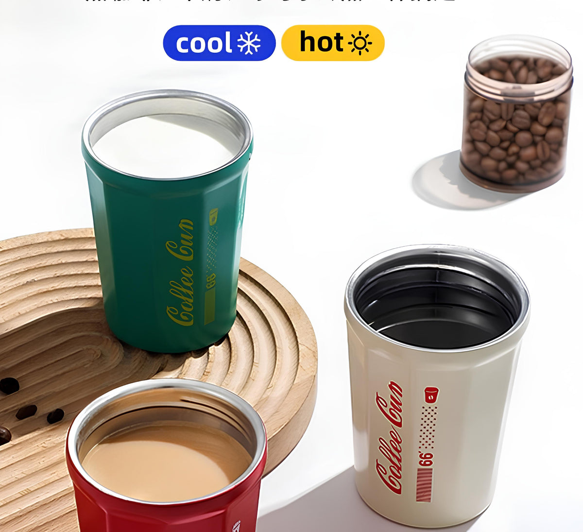 Vacuum Insulated Coffee Cup For Office, Travel