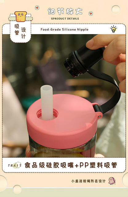 SHOTAY Water Bottle with Pop-Up Straw & Tea Infuser – ST 7164- 450ML