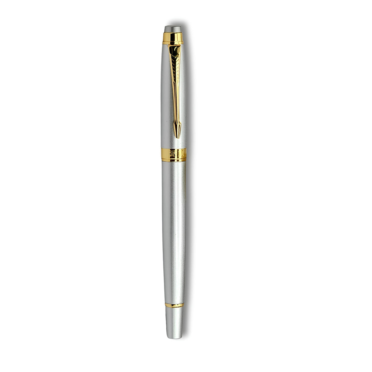 PAILI Premium Executive Fountain Pen – Matte Finish with Gold-Tone Arrow Clip, Two-Tone Precision Nib, Ergonomic Textured Grip (Available in Matte Black & Champagne Silver)