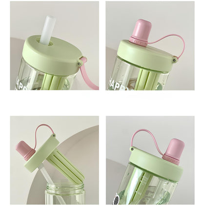 SHOTAY Water Bottle with Pop-Up Straw & Tea Infuser – ST 7164- 450ML
