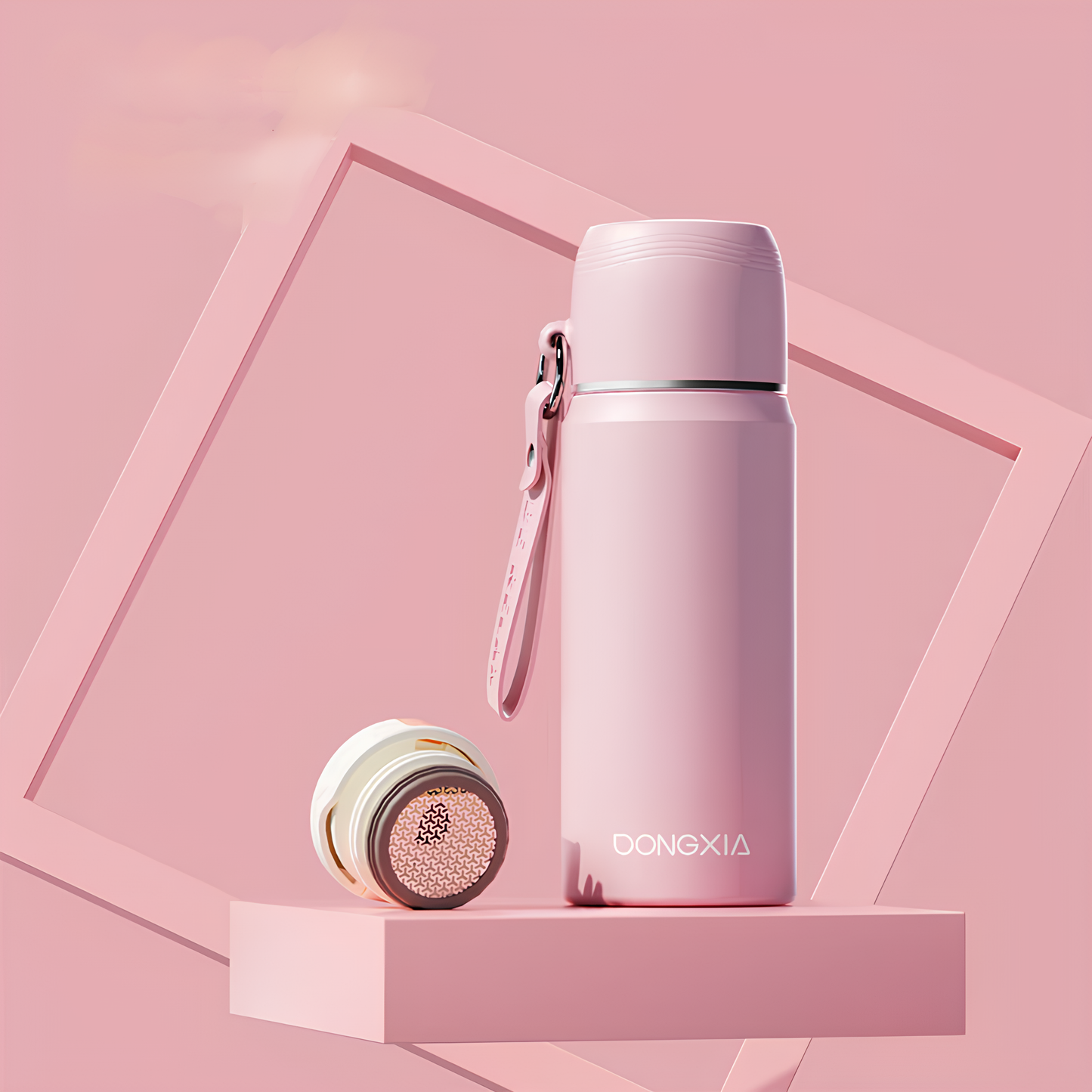 Thermosteel Water Bottle with Cup Lid – 450ml | 24Hr Hot & Cold | Leak-Proof