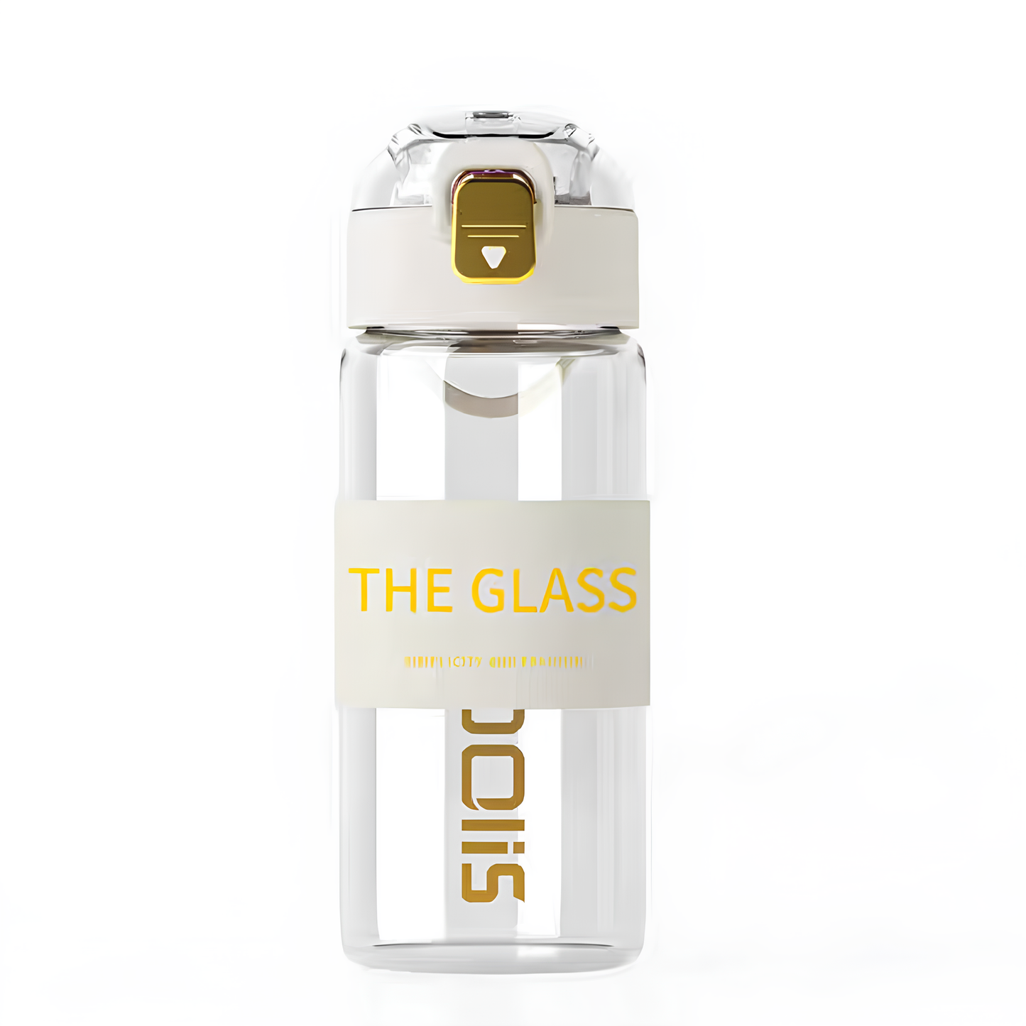 Premium Borosilicate Glass Water Bottle with Locking Flip-Top