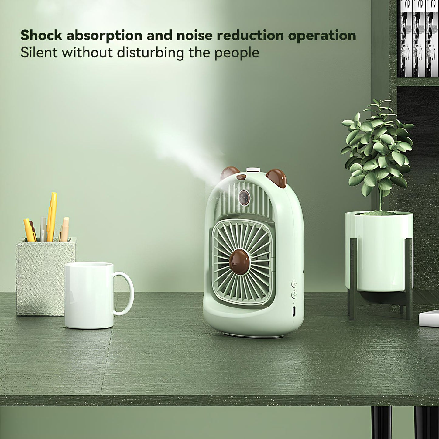 Spray Cooling Mist Fan – USB Hand Held Water Mist Fan | Bear Design