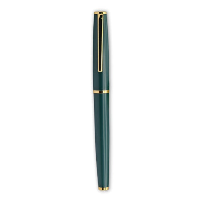 Premium Matte Finish Fountain Pen – Brushed Champagne Gold Grip, Two-Tone Precision Nib, Sleek Gold Trim (Available in Multiple Colors)