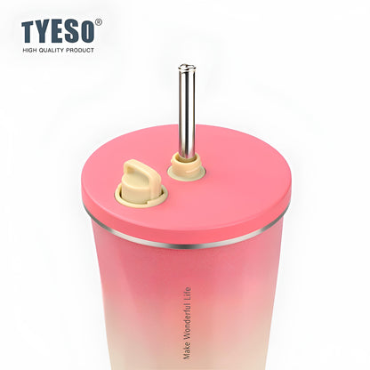 TYESO Vacuum Insulated Coffee Cup with Silicone Strap-600ML