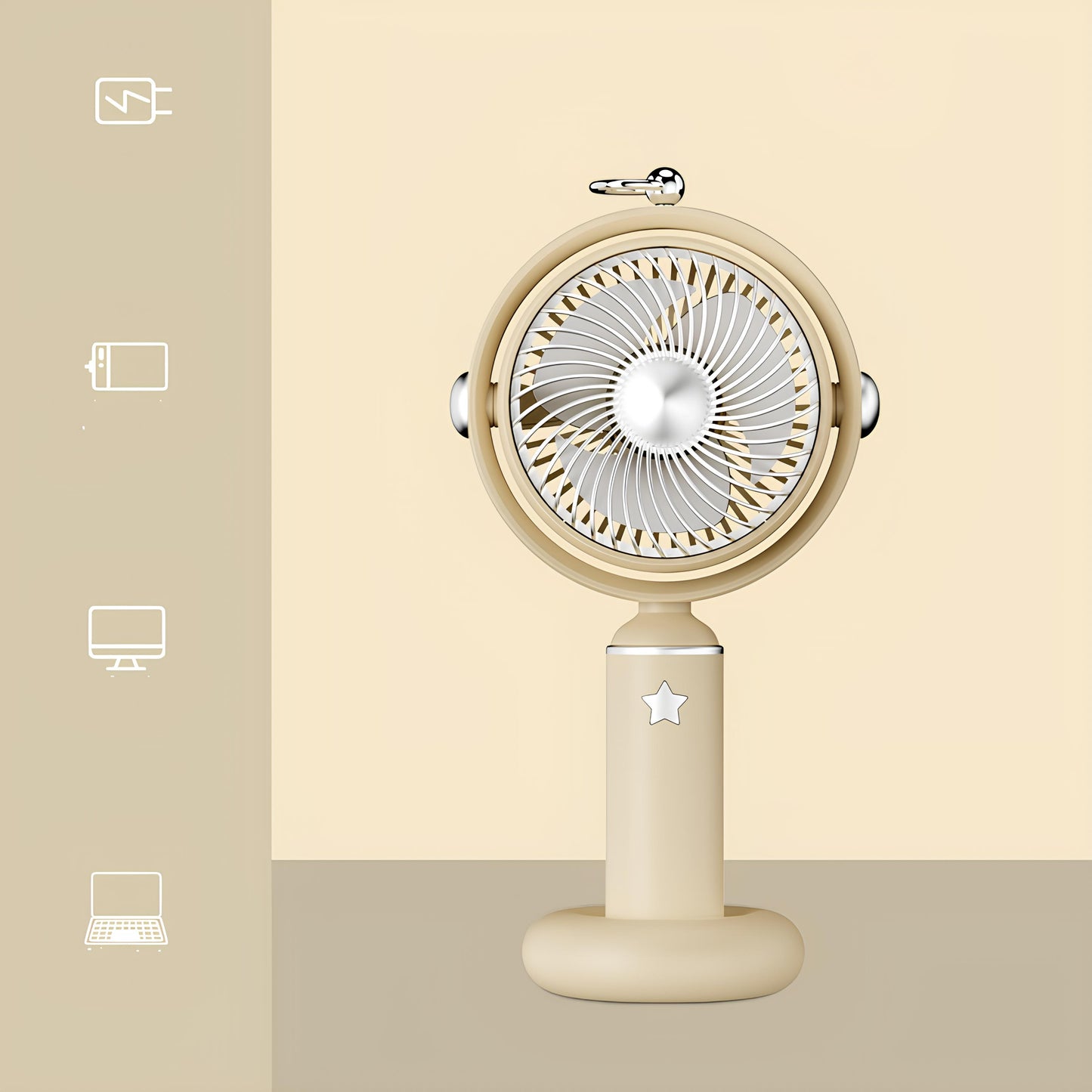 USB Rechargeable Mini Handheld Fan – Stylish & Portable | 4 Colors