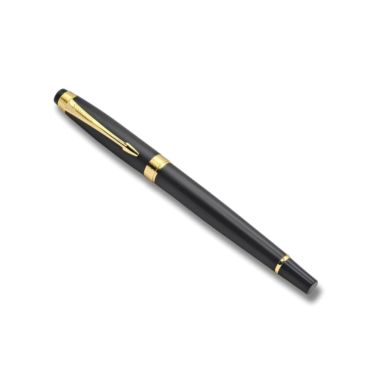 PAILI Premium Executive Fountain Pen – Matte Finish with Gold-Tone Arrow Clip, Two-Tone Precision Nib, Ergonomic Textured Grip (Available in Matte Black & Champagne Silver)