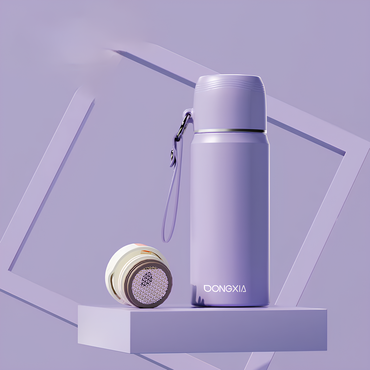 Thermosteel Water Bottle with Cup Lid – 450ml | 24Hr Hot & Cold | Leak-Proof
