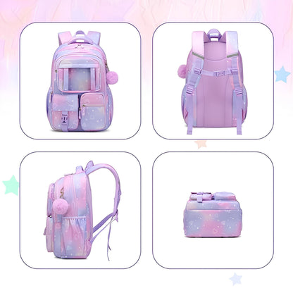 Backpack for School Girls Bags for Middle School Students -2231-Pink