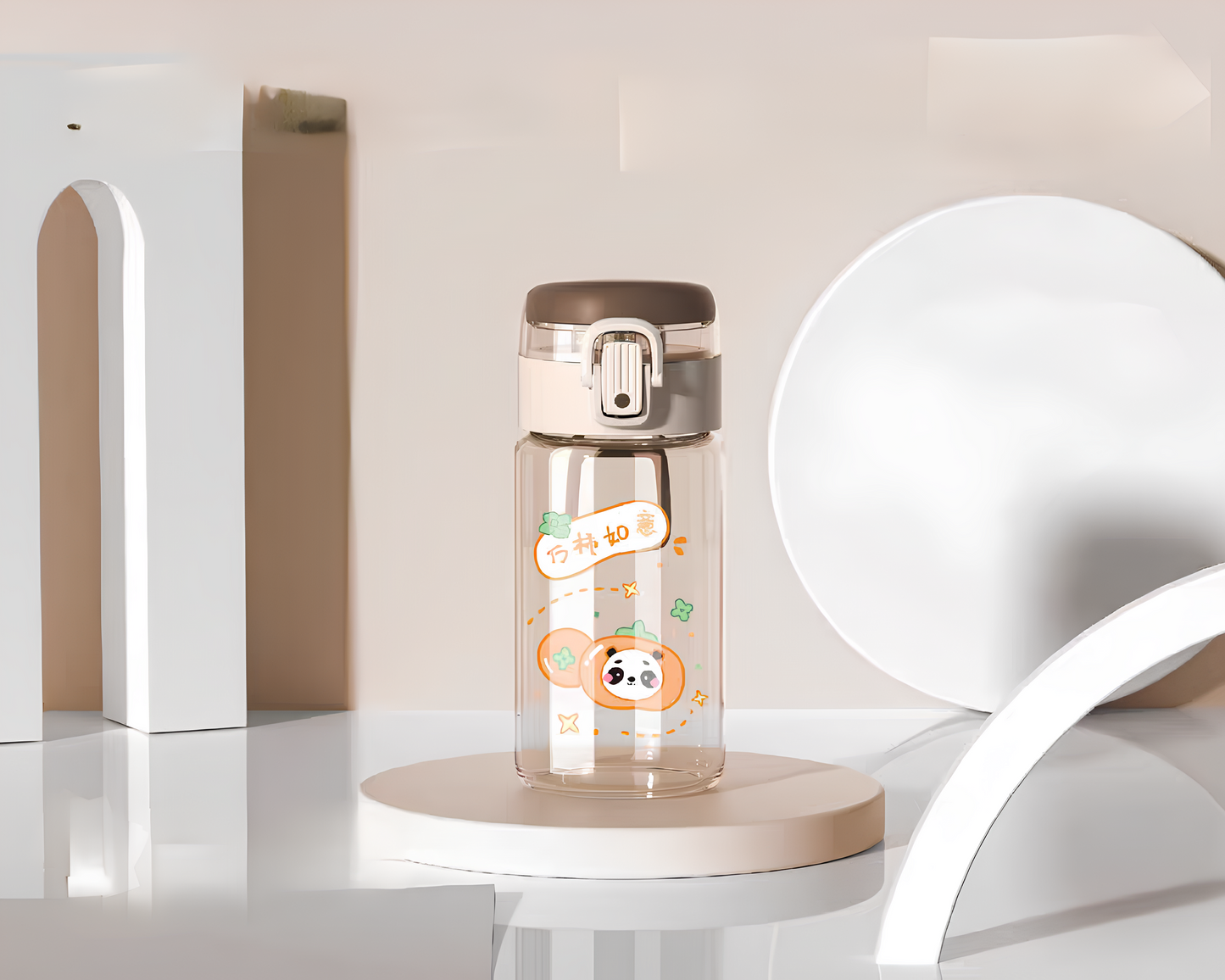"THE GLASS" Minimalist Glass Travel Bottle with Protective Sleeve