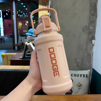 Dodge FreeSip Insulated Water Bottle with Straw – 950ml | SS316 | BPA-Free (Pink)