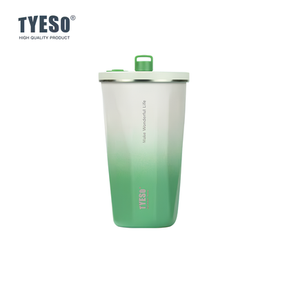 TYESO Vacuum Insulated Coffee Cup with Silicone Strap-600ML