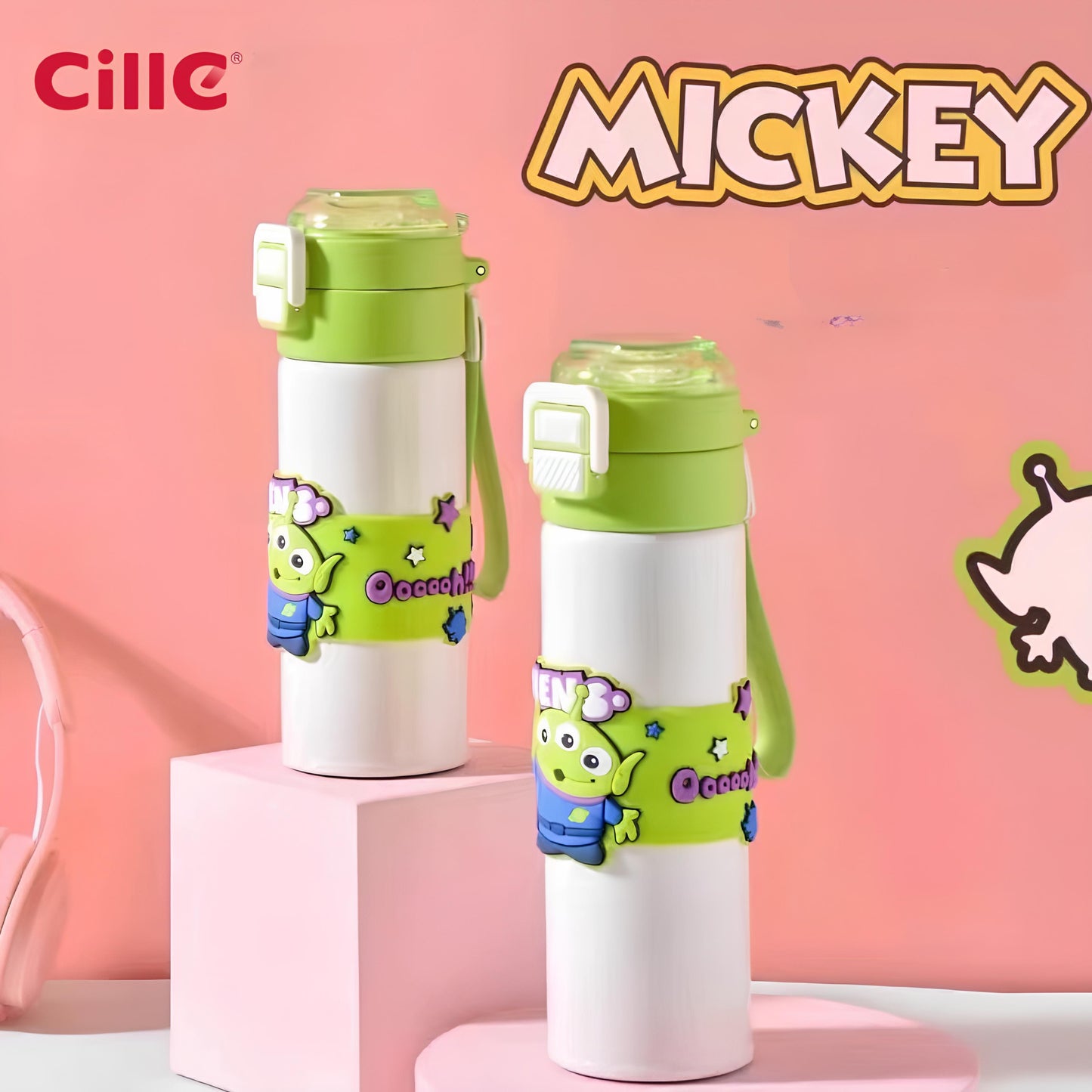 Disney Mickey Insulated Stainless Steel Water Bottle – 500ml Hot & Cold (Blue)