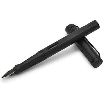 Lamy Safari Medium Nib Fountain Pen | Sturdy Plastic, Umbra | Metal Clip, Ergonomic Grip | Black Chromium-Plated Steel Nib | with Ink Cartridge T 10 Blue | with Converter Z 28