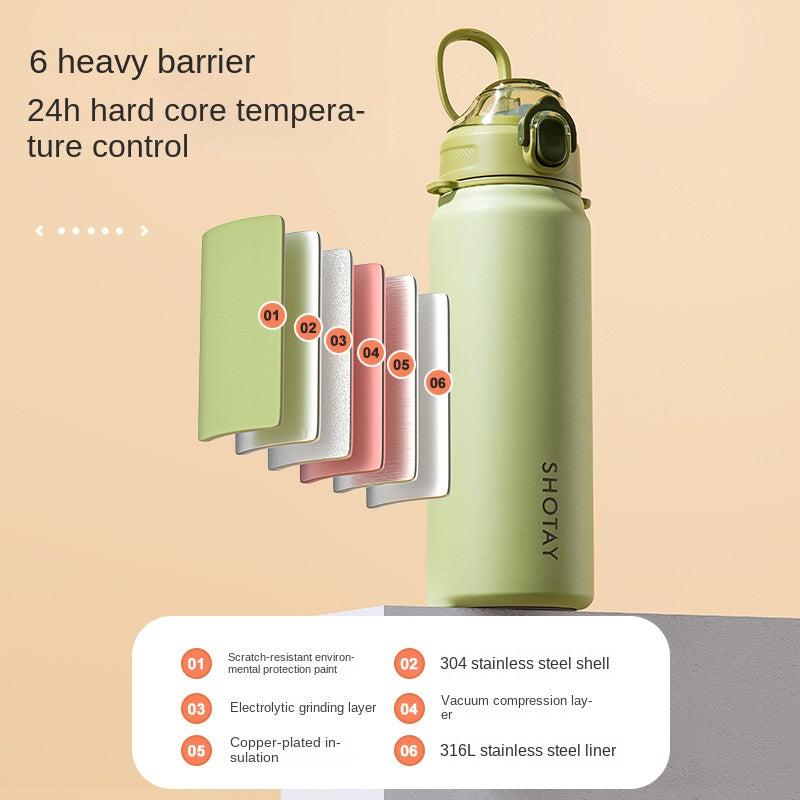 SHOTAY 750ml Stainless Steel Portable Thermos